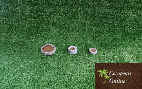Cocopeats Online Coco peat pellets Coir Pellets 32 mm